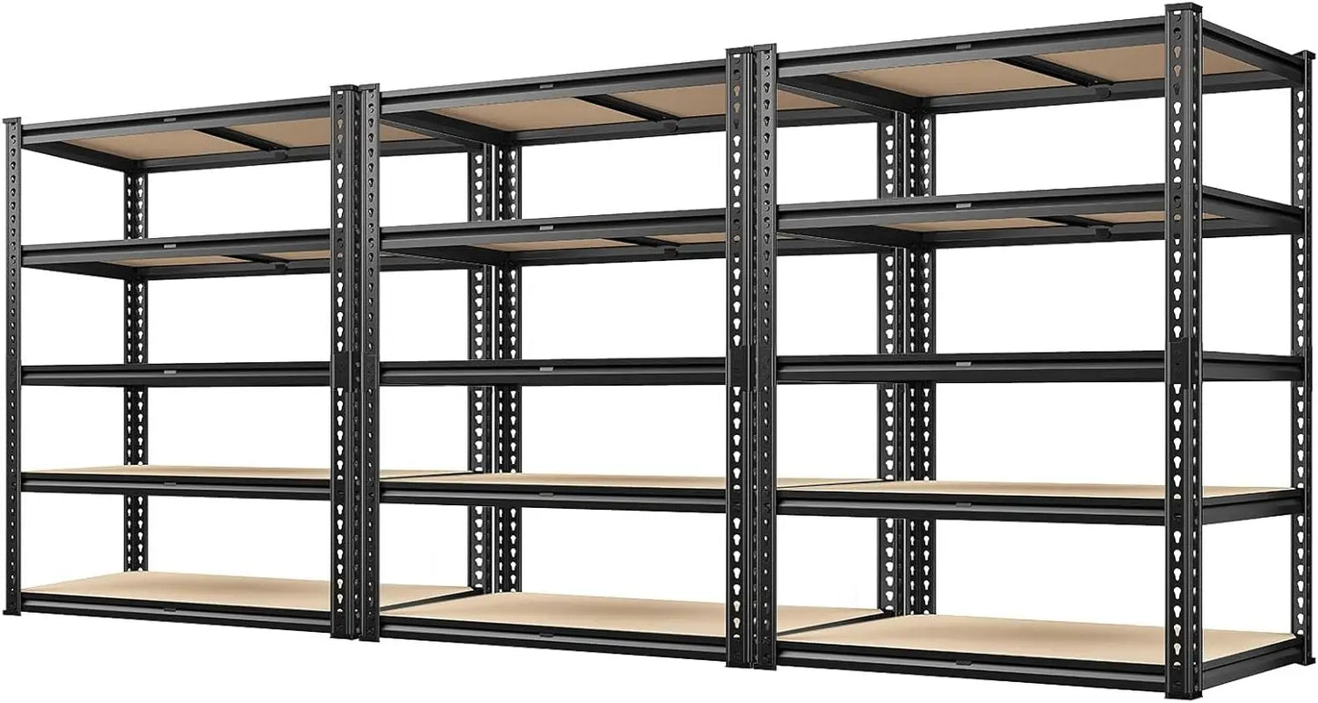 5-Tier Garage Shelving Unit – Heavy Duty Metal Storage Shelves, 2000LBS Capacity for Warehouse