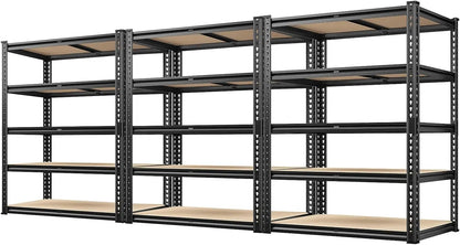 5-Tier Garage Shelving Unit – Heavy Duty Metal Storage Shelves, 2000LBS Capacity for Warehouse