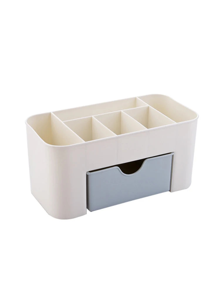 Multifunctional Nail & Cosmetic Storage Box - Cotton Swab, Accessories & Jewelry Organizer for Desktop