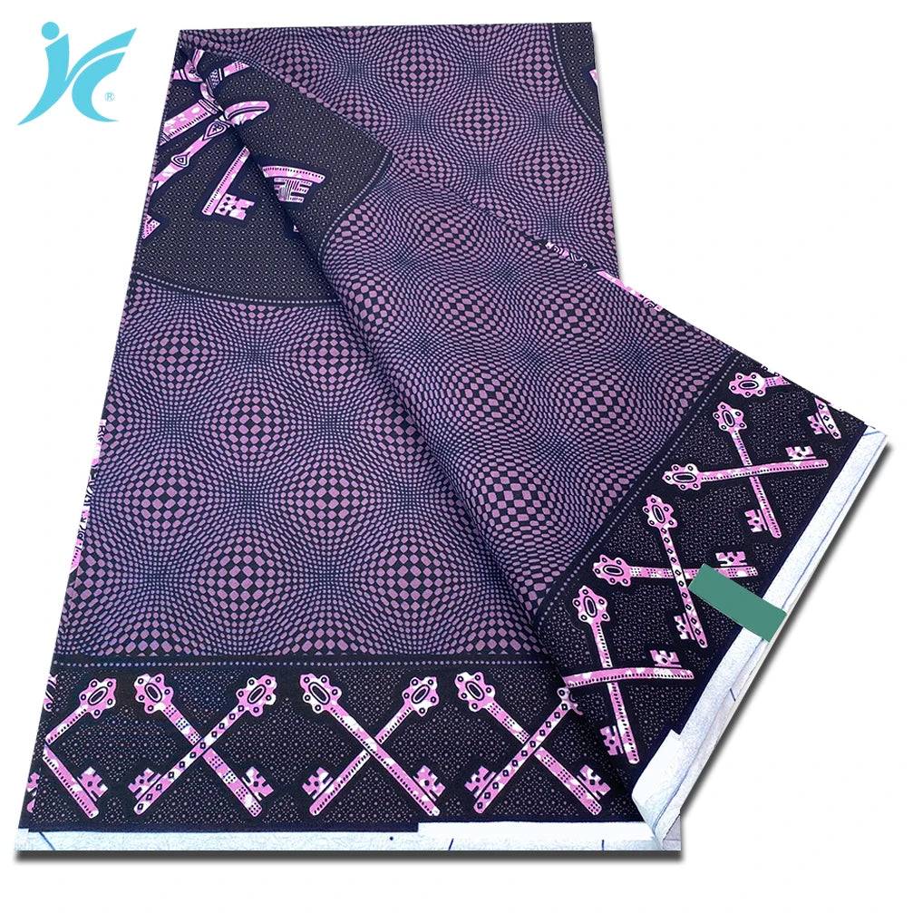 Classic African Wax Fabric - 100% Cotton Soft Ankara Pagne for Women's Dresses
