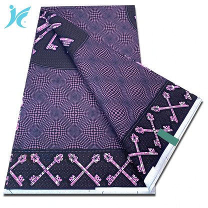 Classic African Wax Fabric - 100% Cotton Soft Ankara Pagne for Women's Dresses