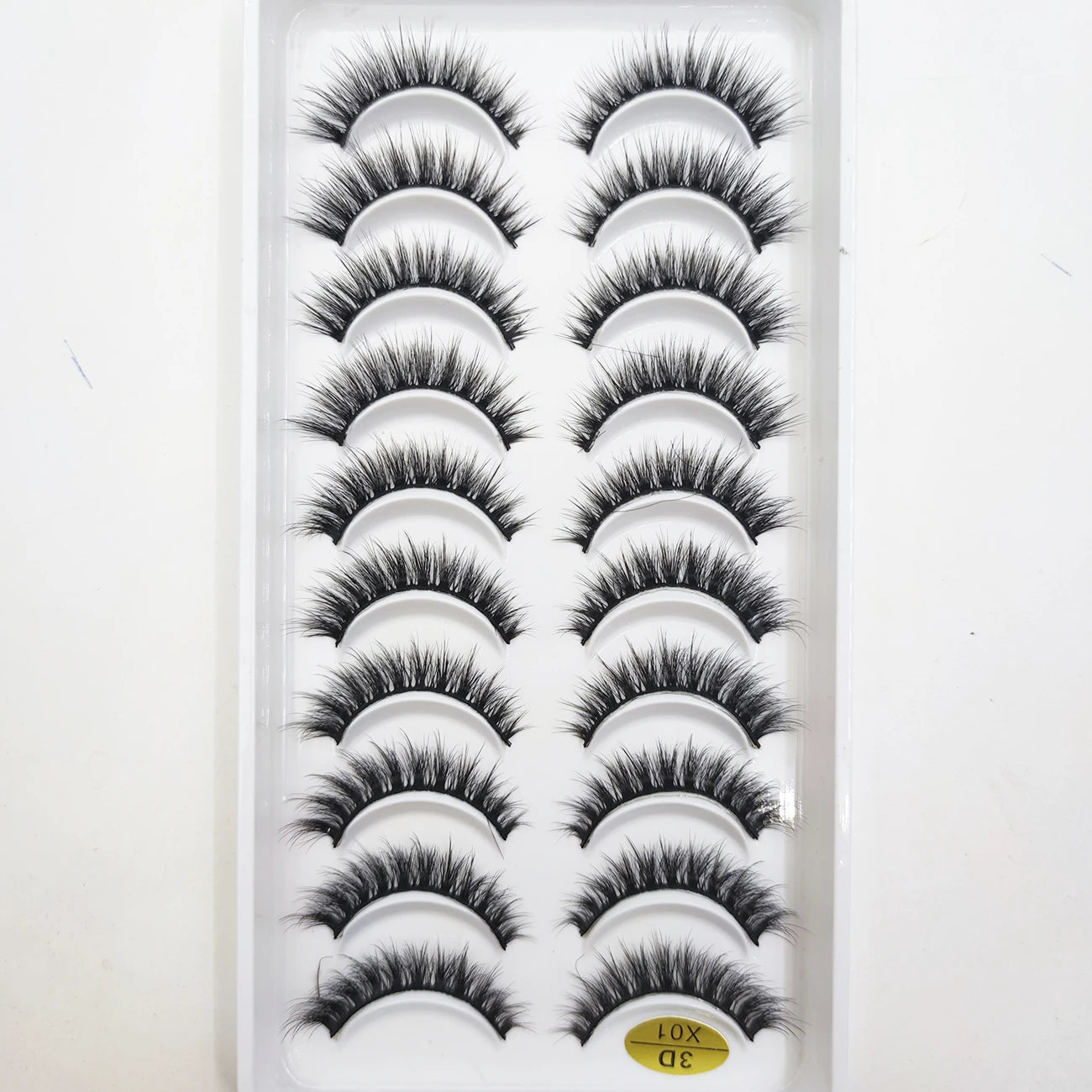 10 Pairs 3D Mink False Eyelashes – Soft Natural Cross Messy Dense Lash Extensions Makeup