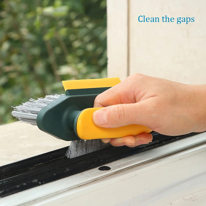 Crevice Cleaning Brush with Scraper - Deep Cleaning Tool for Floors, Bathrooms, Tile, Toilets & Household Gaps