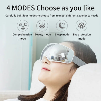 Eye Massager with Acupoint Vibration & Hot Compress | Bluetooth Music Eye Care Device