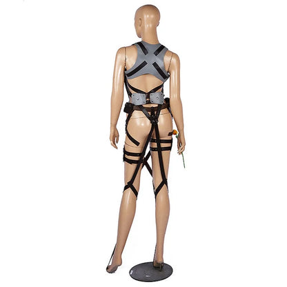AOT Anime Cosplay Costume - Levi, Mikasa, Eren & Hange Full Set Outfits