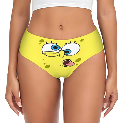 Women’s Anime Graphic Brief Panties - Soft Cartoon Print Underwear