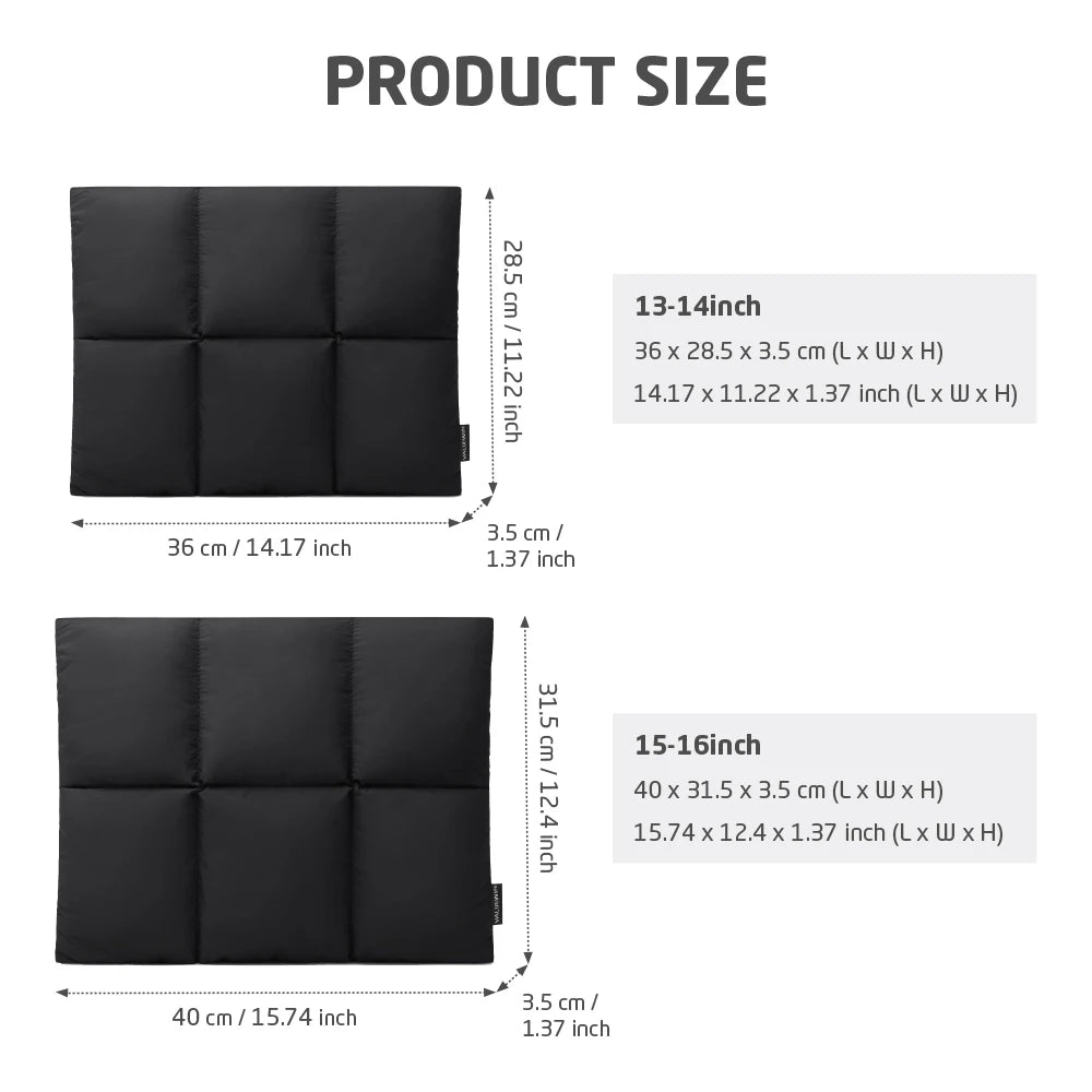 Comfy Puffy Laptop Bag 13-15 Inch — Shockproof, Ultra-Light Fluffy Notebook Sleeve for MacBook Air, Xiaomi, HP