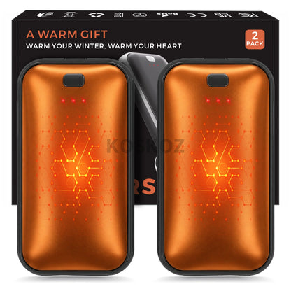 Rechargeable Hand Warmers 2-Pack - Slim USB-C Pocket Heaters with 3 Adjustable Heat Settings for Camping & Outdoor Use
