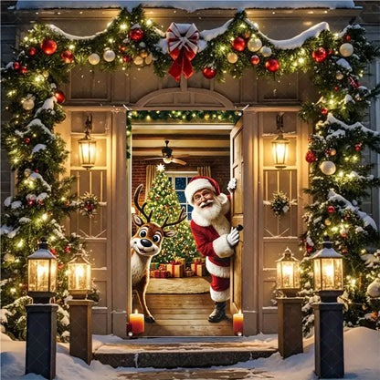 Christmas Hanging Door Banner – Antithetical Couplet Wall Decoration for Merry Christmas 2026 Party & Xmas Gift