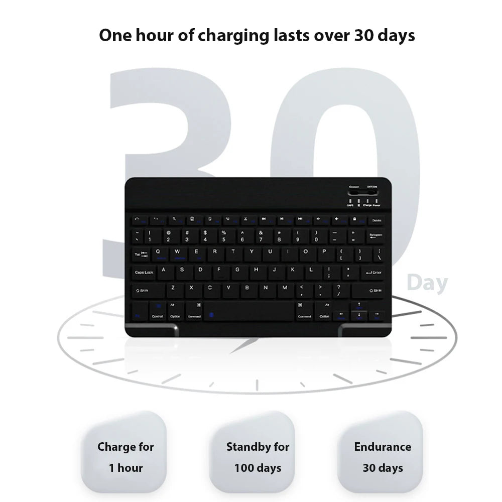 Mini Bluetooth Wireless Keyboard Set - Universal Phone Tablet iPad Keyboard and Mouse Accessories