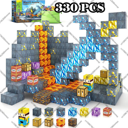 Magnetic Building Blocks – Mine World Magnet Cube STEM Toy for Kids 3+, DIY Montessori Sensory Model for Boys & Girls