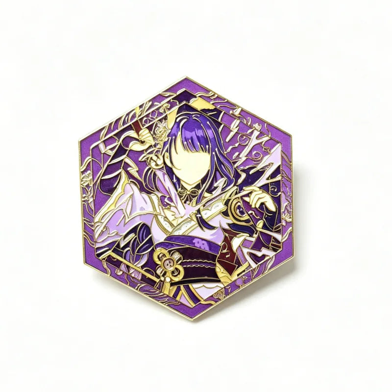 Honkai Star Rail & Genshin Impact Character Pins - Kawaii Metal Cosplay Brooch Badges for Fans