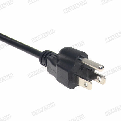 US NEMA 5-15P to IEC C13 Power Cord - 18AWG 3-Prong AC Extension Cable for Computers and Electronics