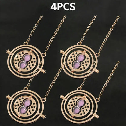 Harry Potter Time-Turner Hourglass Necklace - 360° Rotatable Cosplay Pendant and Unique Mother’s Day Gift