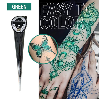 Henna Temporary Tattoo Cone – Non-Toxic Waterproof Body Art Paste for Skin Decoration, Festival & Creative Body Painting