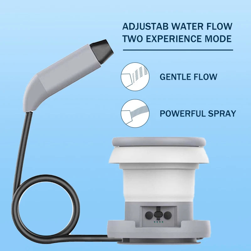 WOWER Portable Foldable Bidet – 1L Travel Toilet Sprayer with Light for Camping & Hiking