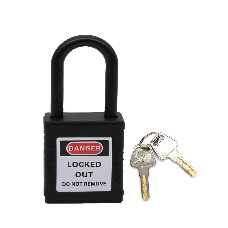 Industrial Safety Padlock – 38mm Nylon Shackle LOTO Lockout for Personal Power & Engineering Use