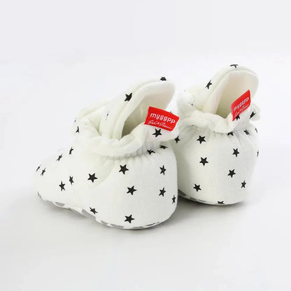 Meckior Baby Socks Shoes – Star Toddler First Walkers Booties, Soft Cotton Anti-Slip Shoes for Boys and Girls