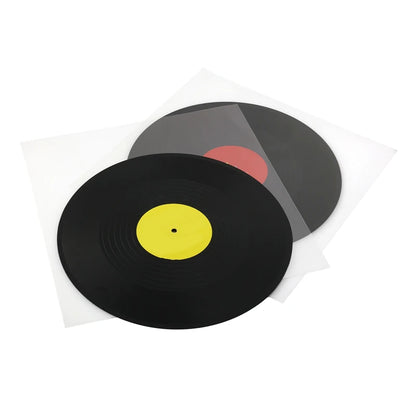 50PCS OPP Gel Vinyl Record Protective Sleeves – Self-Adhesive LP Storage Bags for Turntable, 32.3cm x 32cm