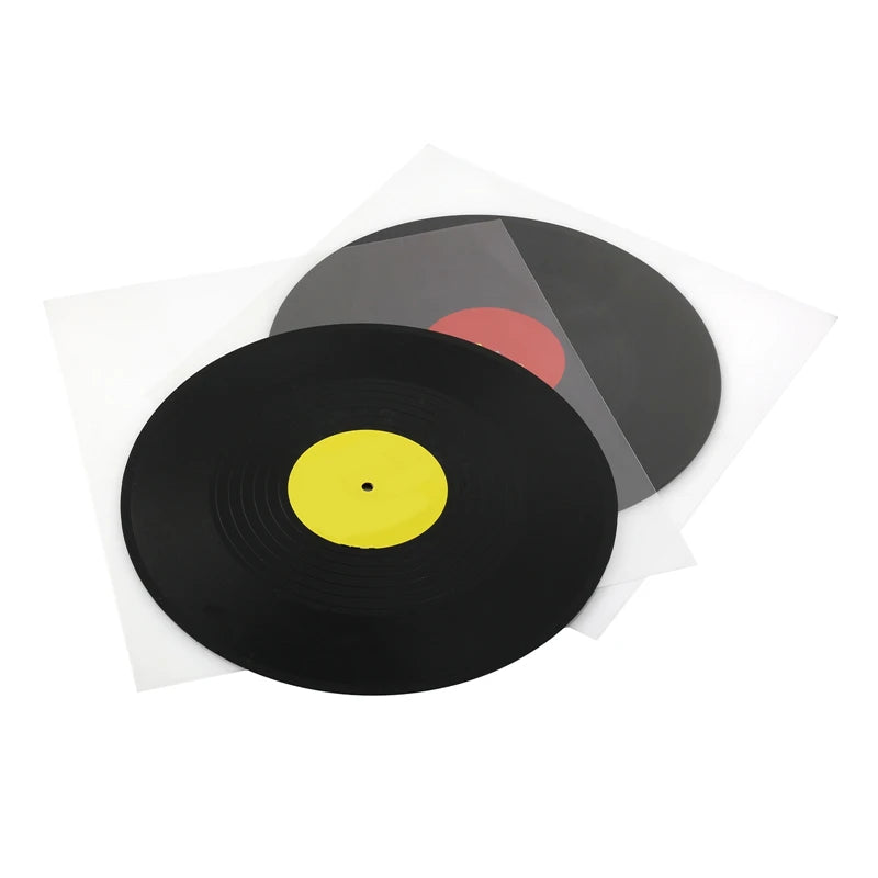 50PCS OPP Gel Recording Protective Sleeves – Self-Adhesive Vinyl Record Bags for Turntable, 32.3cm x 32cm