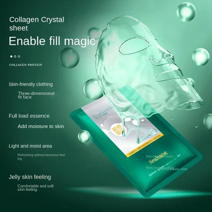 TikTok Hot Sale Seaweed Collagen Crystal Mask – Replenishing Fruit Jelly Skin Care, Transparent Masque