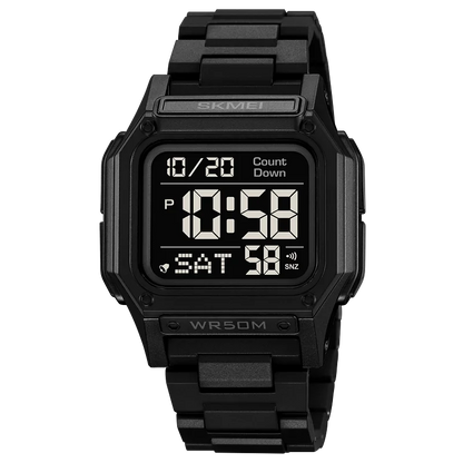 SKMEI Men’s Waterproof Sport Watch – Digital Wristwatch with Countdown, Stopwatch & Dual Time Display