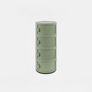 Nordic Round Bedside Table – Mini 2/3/4/5 Layer Cute Storage Cabinet, Creative Living Room & Bedroom Furniture