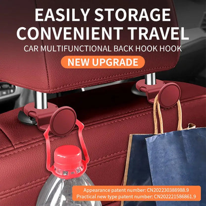 Universal Car Headrest Hooks — Heavy-Duty Back Seat Organizer & Multi-Function Interior Storage Holder