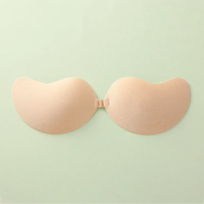Invisible Strapless Adhesive Stick-On Bra - Seamless Silicone Push-Up Breast Tape, Nipple Covers & Bralette for Women