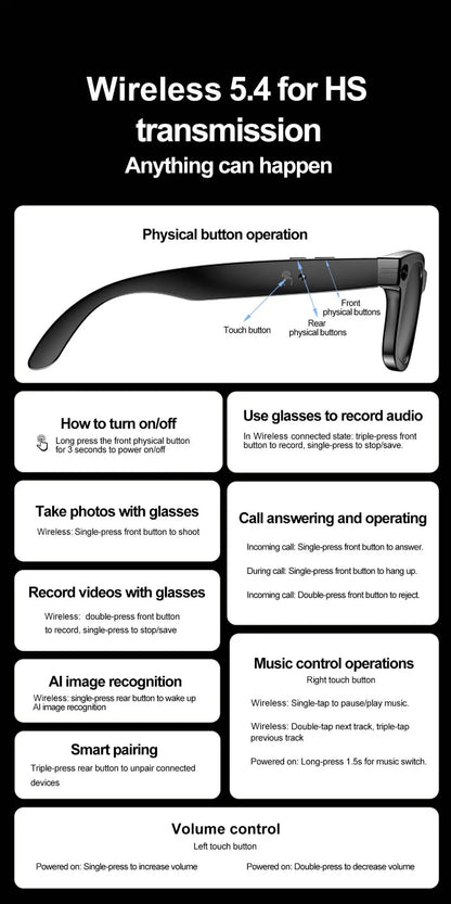 2025 Xiaomi Smart Glasses — AI Interactive Translation & Photography Video Smart Sunglasses for iOS & Android