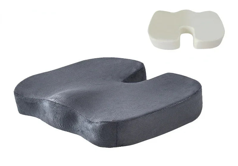 Orthopedic Memory Foam Seat Cushion – U-Shaped Coccyx Support Pad for Office Chair, Car & Home Comfort Massage Cushion