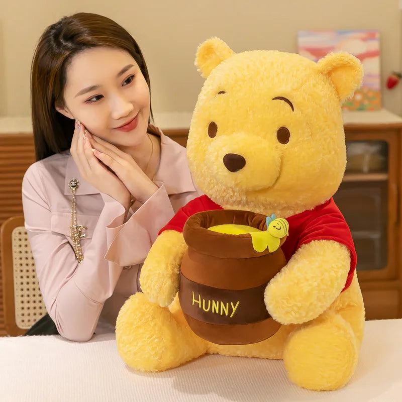 35–55cm Winnie the Pooh Plush Toy — Anime Disney Honey Jar Soft Stuffed Pooh Bear for Kids, Children, Kawaii Birthday Gift