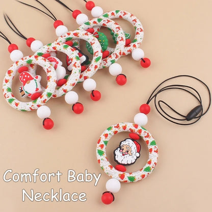 BPA-Free Silicone Baby Teether – Cartoon Sensory Chew Pendant Necklace for Newborns, Autism & ADHD Teething Care