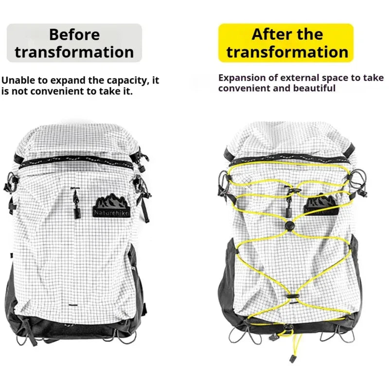 HIKEMAN Adjustable Backpack Expansion Strap - Elastic Buckle Fastener for Outdoor Hiking, Camping & Gear Attachment