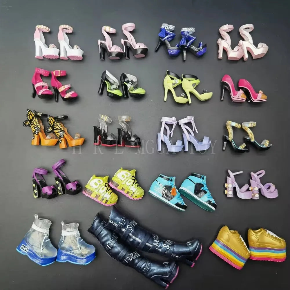 28cm Rainbow Big Sister Doll Shoes – Multi-Style Accessories for Girls, DIY Gift Toys