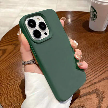 Liquid Silicone iPhone Case – Soft Shockproof Back Cover for iPhone 16/15/14/13/12/11 Pro Max