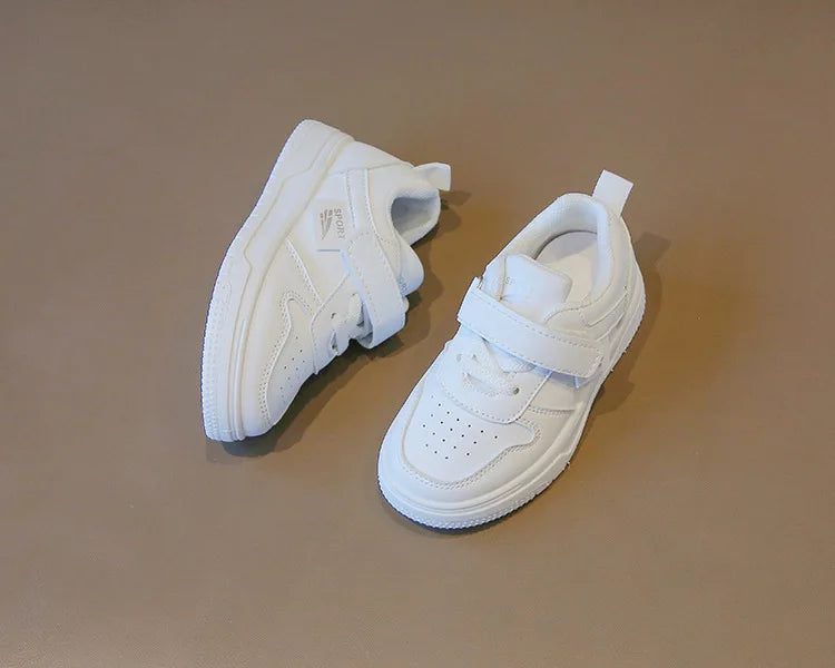 Baby & Kids Spring Autumn White Sneakers — Soft Sole Anti-Slip Casual Sport Shoes for Toddlers