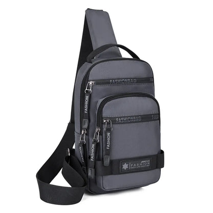 Men’s Chest Bag – Large Capacity Lightweight Nylon Crossbody Shoulder Backpack for Travel, Korean Style