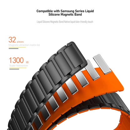 Samsung Galaxy Watch Magnetic Silicone Strap - No-Gap Sport Replacement Band for Watch 7/FE/6 Classic/6/5 Pro/5/4 40mm–47mm