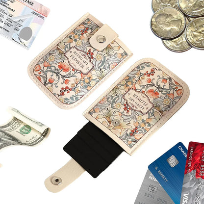 Laminated Mini Card Wallet - Pull-Out RFID Blocking Credit & Business Card Holder with PVC ID Card Case