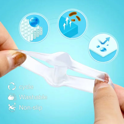 2-Piece Silicone Toe Separators - Soft Washable Reusable Toe Spacers for Comfortable Foot Care