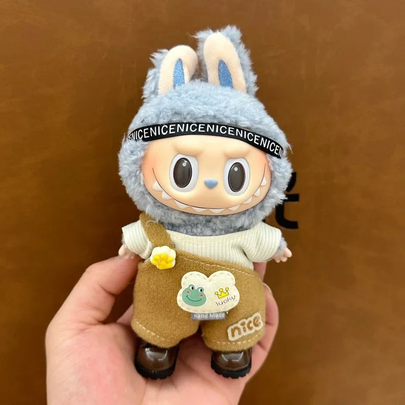 17cm Labubu Doll Accessories – Fashionable Clothing for V1/V2/V3 Labubu Dolls, Cute Toy Birthday Gift