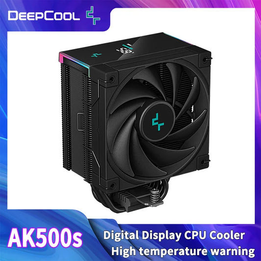 DeepCool AK500S CPU Cooler – Digital Display, 5 Heat Pipes, 240W TDP, 120mm FDB Silent Air Cooler Heatsink