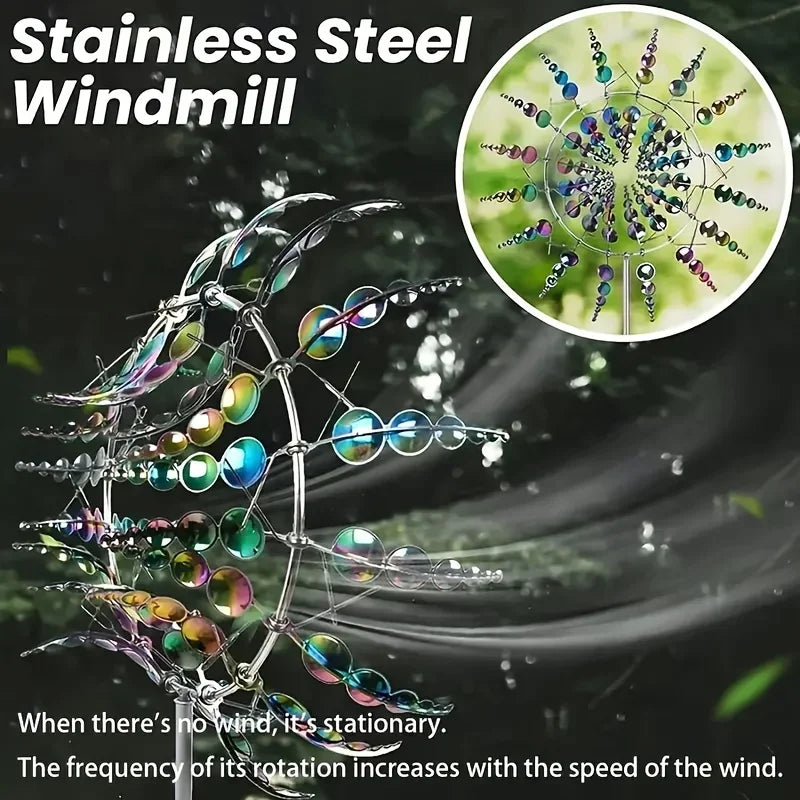 Creative Garden Windmill Decor — Unique Courtyard Lawn Kinetic Metal Rotator & Magical Wind Collector