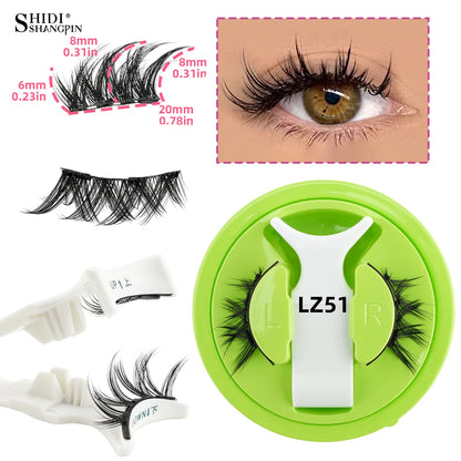 Reusable Magnetic Eyelashes Set – Natural Curly Fluffy False Lashes with Tweezers, No Glue Needed Makeup