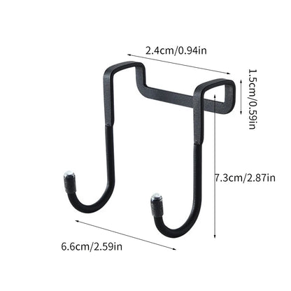 Stainless Steel Double S Hooks — Punch-Free Wall Hangers for Bathroom, Kitchen & Door Towel Storage