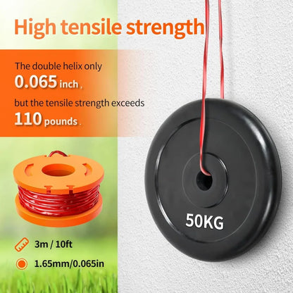 Replacement Grass Trimmer Spool Line - 10ft (3m) Edger Line Compatible with WORX WA0010, 8/15/20PCS Set
