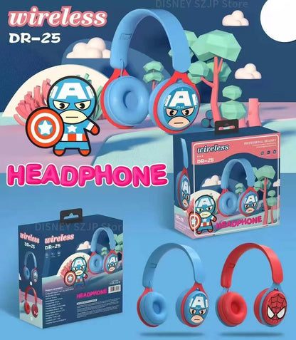 Disney Marvel Y08 Wireless Bluetooth Headphones – Foldable HIFI Surround Sound Earphones for Kids