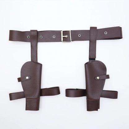 Ancient Tombs Lara Gun Holster Belt – Women’s Western Denim Cosplay Belt for Role-Playing & Costume Guns Holder