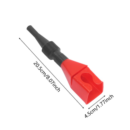 Automotive Plastic Funnel Set – Wide Mouth Flexible Multi-Use Funnels for Fuel, Oil, Water Coolant & Engine Maintenance, Right Angle Design Garage Tool